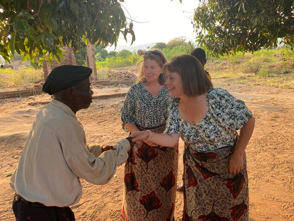 Lesley Curtis and Mr. Brown Munthali
